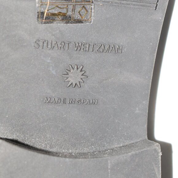 $900 STUART WEITZMAN Henley CAP TOE Knee-High Boot BLACK LEATHER 8.5 (PB32) - Picture 6 of 8